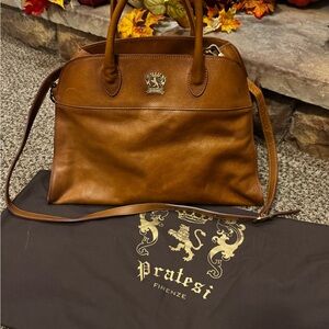 Pratesi Firenze Brown Leather Satchel